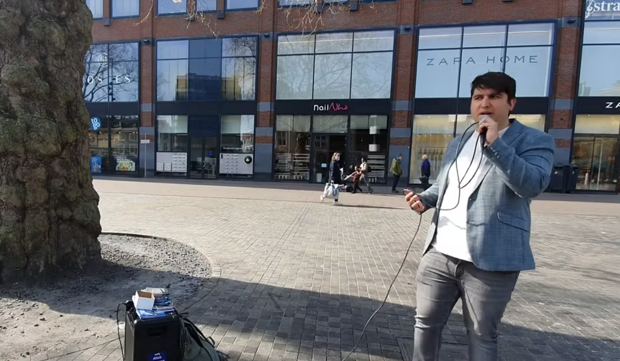 Straatprediking in Utrecht